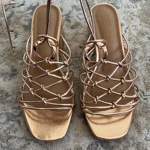 Rose gold sandals
